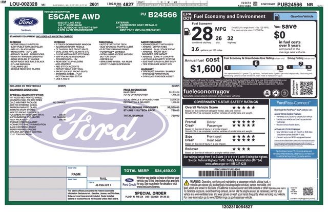 2023 Ford Escape ST-Line