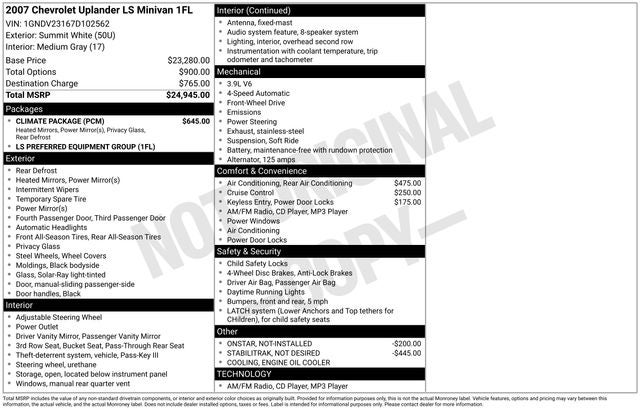 2007 Chevrolet Uplander LS