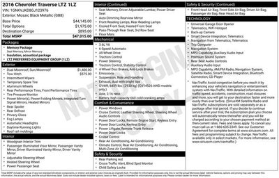 2016 Chevrolet Traverse LTZ