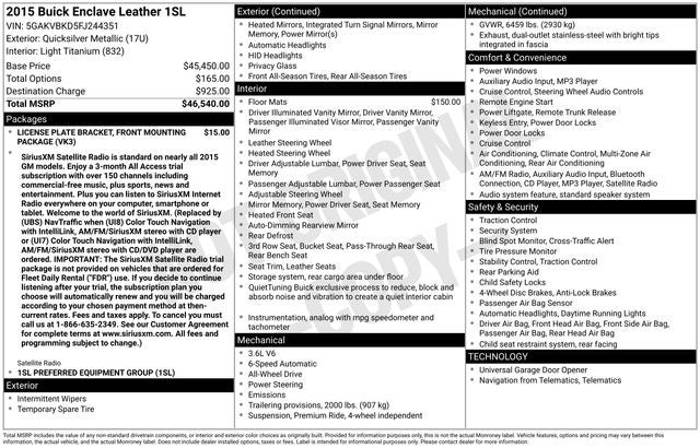 2015 Buick Enclave Leather Group