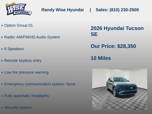 2026 Hyundai TUCSON SE FWD