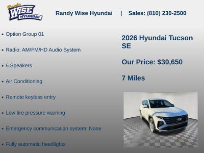 2026 Hyundai TUCSON SE AWD
