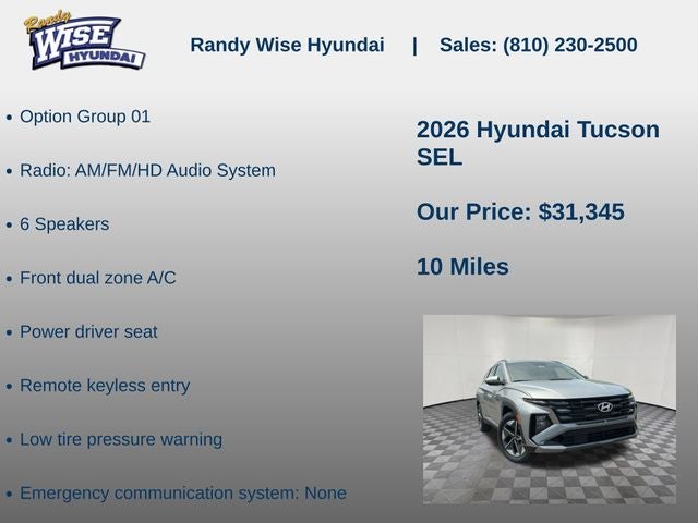 2026 Hyundai TUCSON SEL FWD