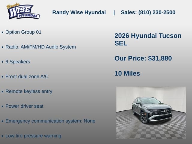 2026 Hyundai TUCSON SEL AWD