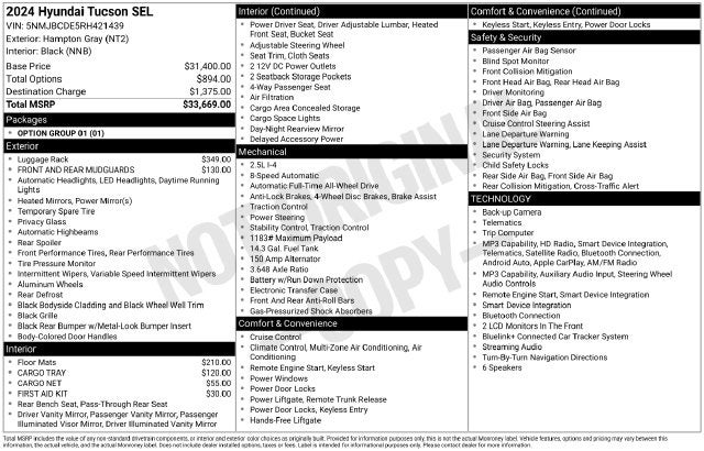 2024 Hyundai TUCSON SEL