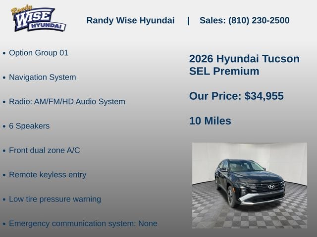 2026 Hyundai TUCSON SEL Premium AWD