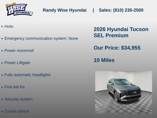 2026 Hyundai TUCSON SEL Premium AWD