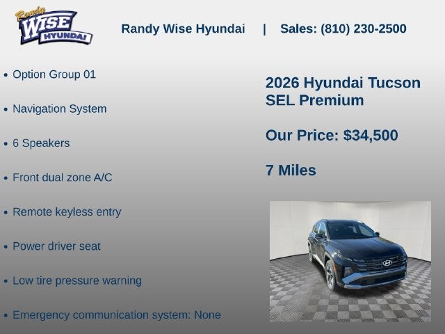 2026 Hyundai TUCSON SEL Premium AWD