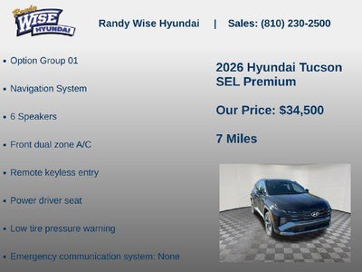 2026 Hyundai TUCSON SEL Premium AWD