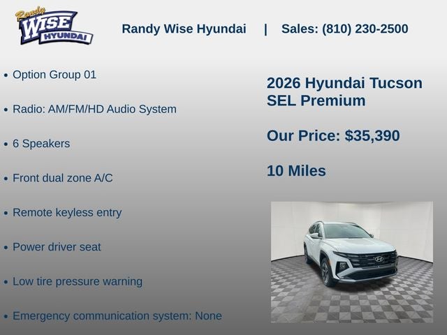 2026 Hyundai TUCSON SEL Premium AWD