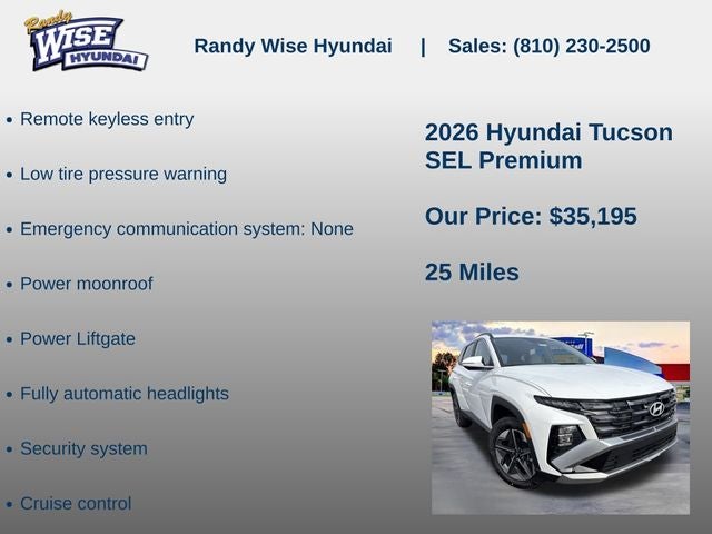 2026 Hyundai TUCSON SEL Premium AWD