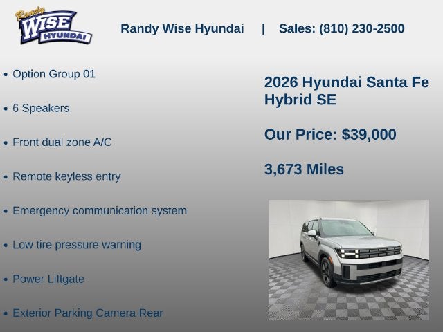 2026 Hyundai SANTA FE HYBRID SE