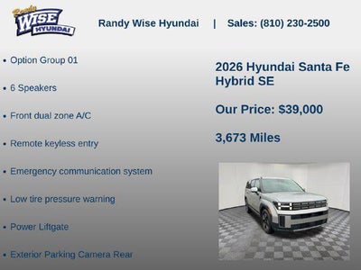 2026 Hyundai SANTA FE HYBRID SE