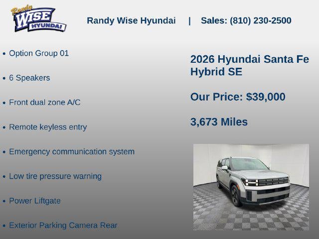 2026 Hyundai SANTA FE HYBRID SE