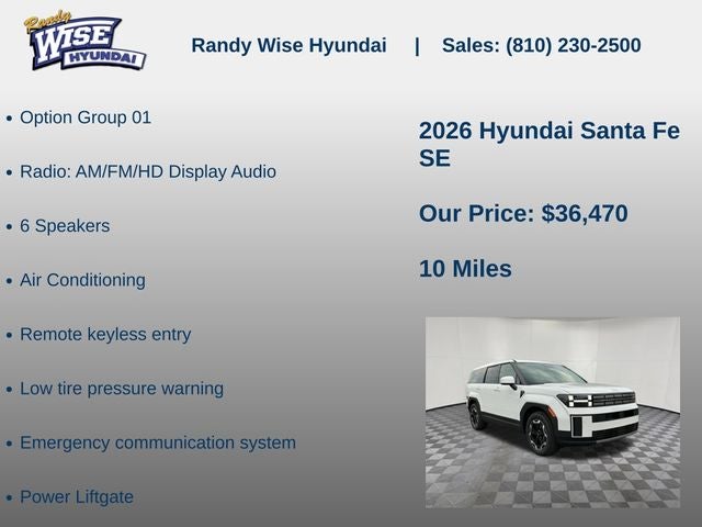 2026 Hyundai SANTA FE SE AWD