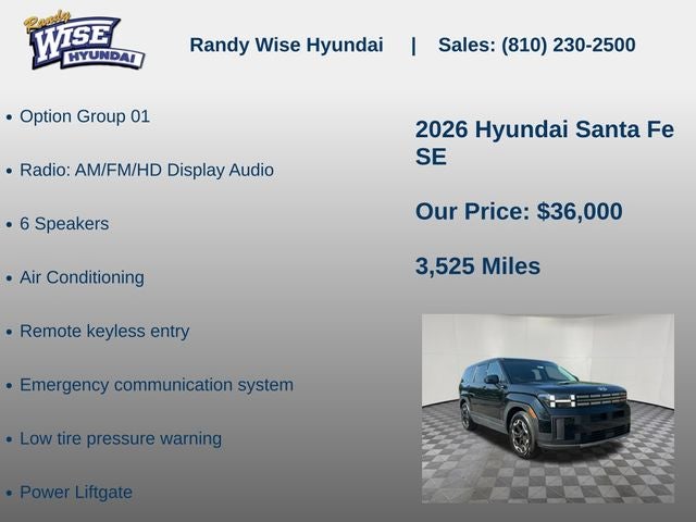 2026 Hyundai SANTA FE SE AWD