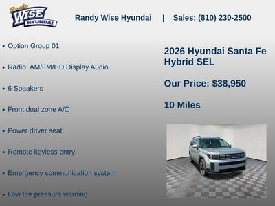 2026 Hyundai SANTA FE HYBRID SEL