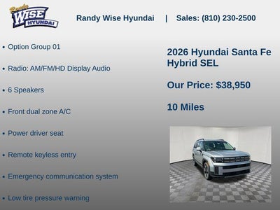 2026 Hyundai SANTA FE HYBRID SEL