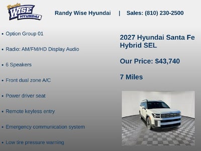 2027 Hyundai SANTA FE HYBRID SEL