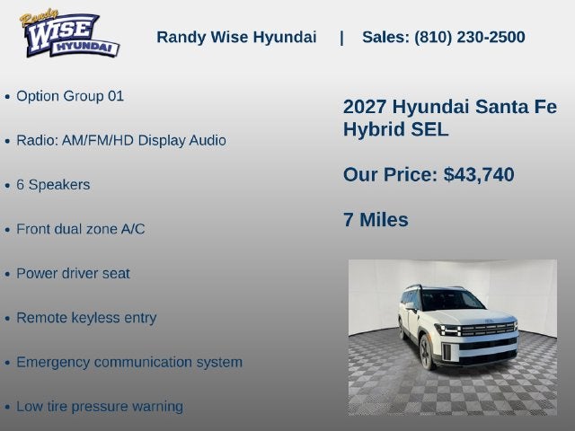 2027 Hyundai SANTA FE HYBRID SEL