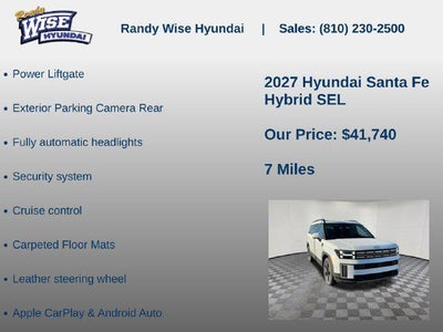 2027 Hyundai SANTA FE HYBRID SEL