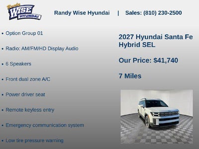 2027 Hyundai SANTA FE HYBRID SEL
