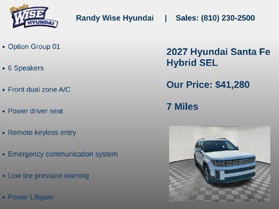 2027 Hyundai SANTA FE HYBRID SEL