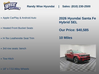 2026 Hyundai SANTA FE HYBRID SEL