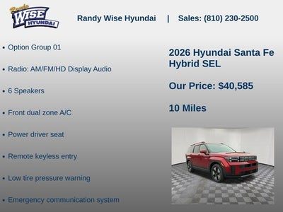 2026 Hyundai SANTA FE HYBRID SEL