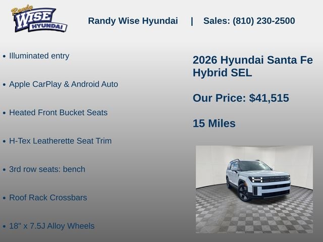 2026 Hyundai SANTA FE HYBRID SEL