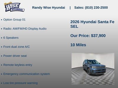 2026 Hyundai SANTA FE SEL AWD