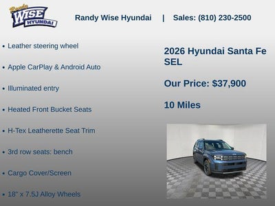 2026 Hyundai SANTA FE SEL AWD