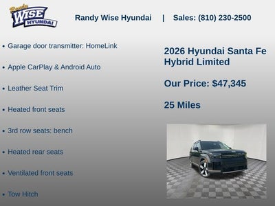 2026 Hyundai SANTA FE HYBRID Limited