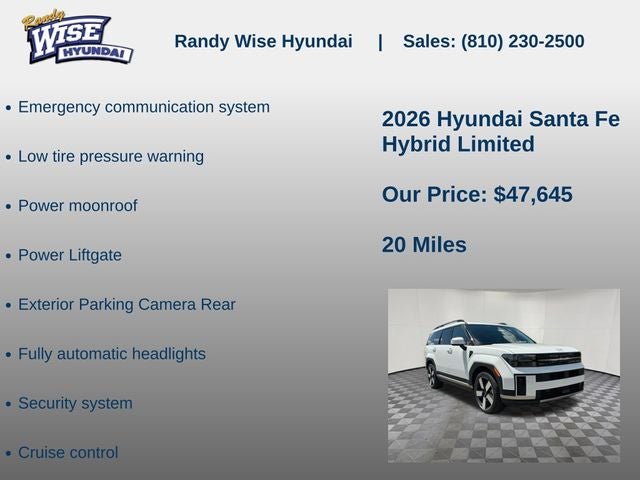 2026 Hyundai SANTA FE HYBRID Limited