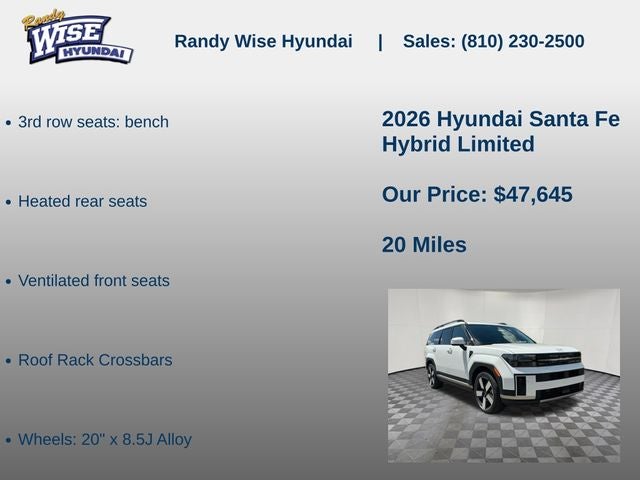 2026 Hyundai SANTA FE HYBRID Limited