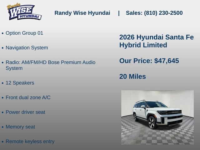 2026 Hyundai SANTA FE HYBRID Limited