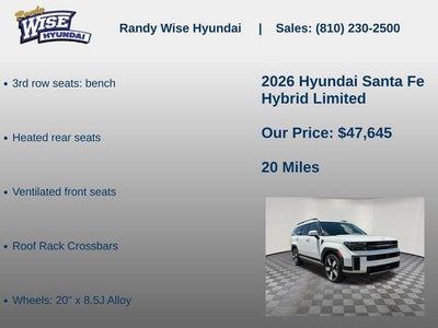 2026 Hyundai SANTA FE HYBRID Limited