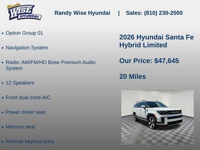 2026 Hyundai SANTA FE HYBRID Limited