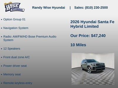 2026 Hyundai SANTA FE HYBRID Limited