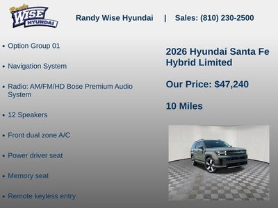 2026 Hyundai SANTA FE HYBRID Limited