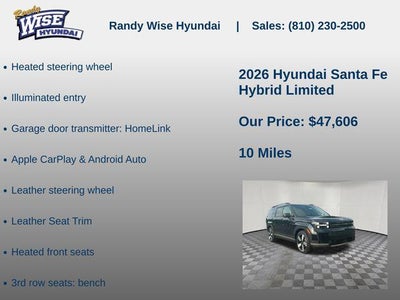 2026 Hyundai SANTA FE HYBRID Limited