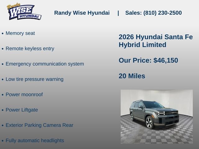 2026 Hyundai SANTA FE HYBRID Limited