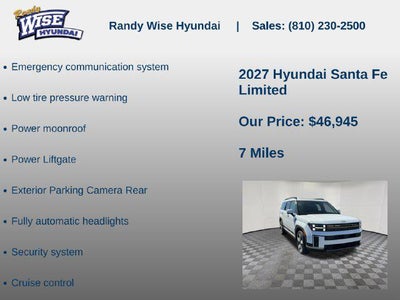 2027 Hyundai SANTA FE Limited AWD