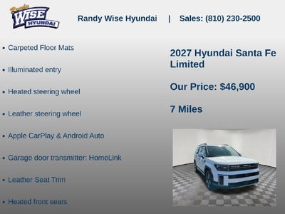 2027 Hyundai SANTA FE Limited AWD