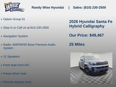 2026 Hyundai SANTA FE HYBRID Calligraphy
