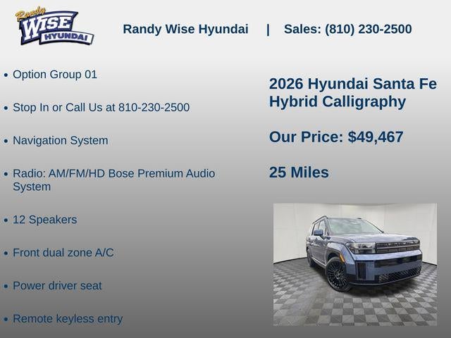 2026 Hyundai SANTA FE HYBRID Calligraphy