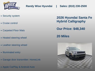 2026 Hyundai SANTA FE HYBRID Calligraphy