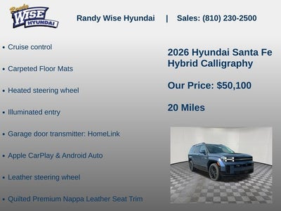2026 Hyundai SANTA FE HYBRID Calligraphy