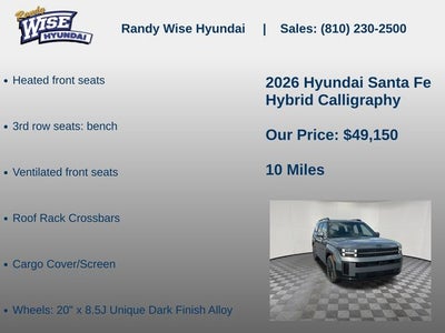 2026 Hyundai SANTA FE HYBRID Calligraphy