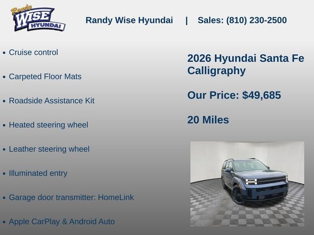 2026 Hyundai SANTA FE Calligraphy AWD